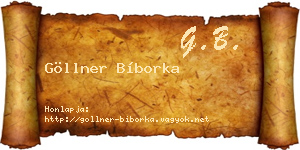 Göllner Bíborka névjegykártya